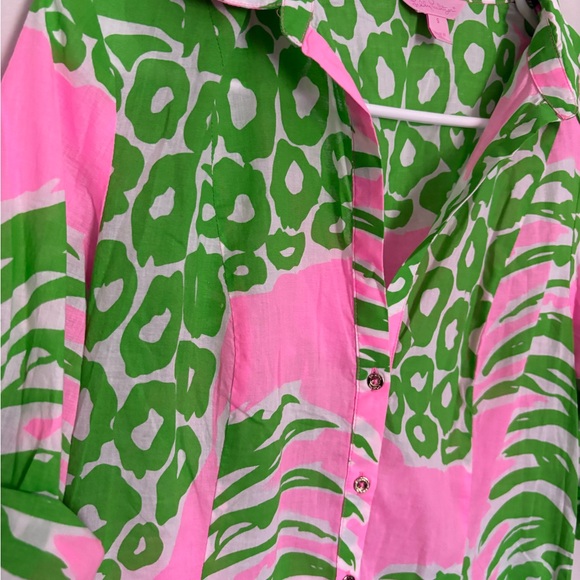 Lilly Pulitzer Sanibel Tunic Dress pink green pineapples small - Picture 2 of 4